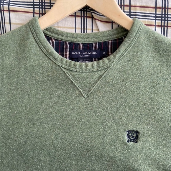 Light Green Crewneck Sweater size S Blue logo - Picture 4 of 4